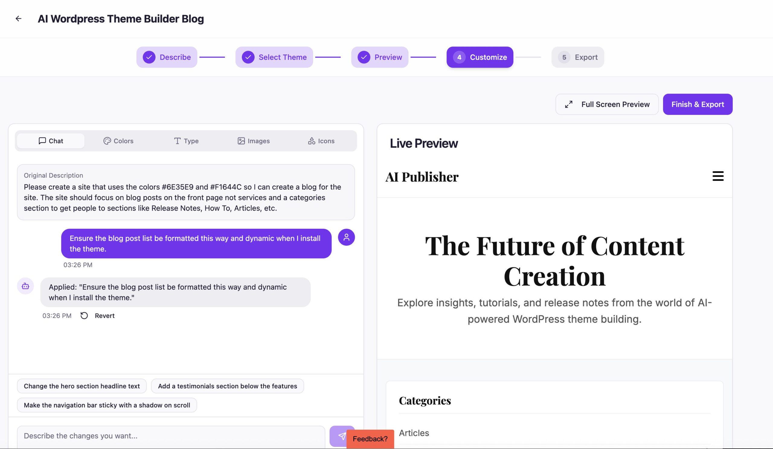 PressMeGPT: Introducing Our AI WordPress Theme Generator & Website Builder