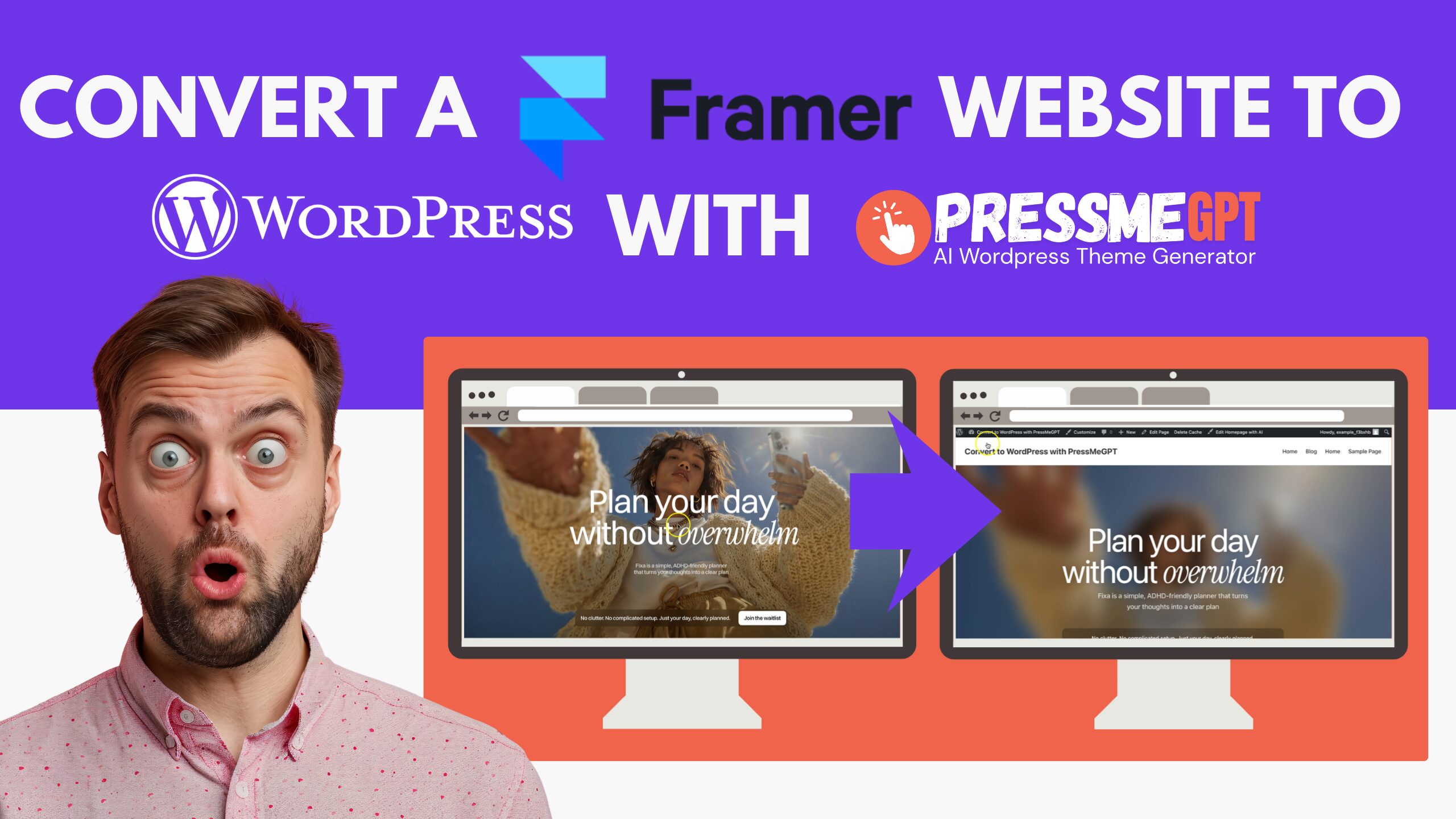 Convert a Framer Website Design to a WordPress Theme