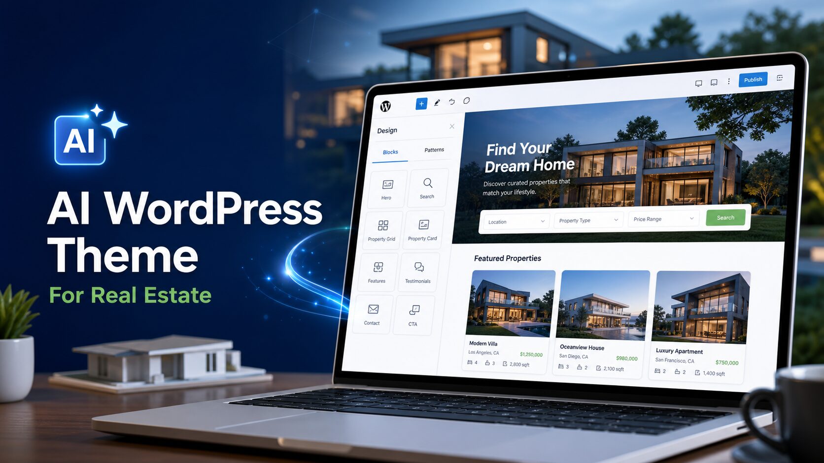How to Generate a WordPress Theme with AI for Real Estate — Real Examples