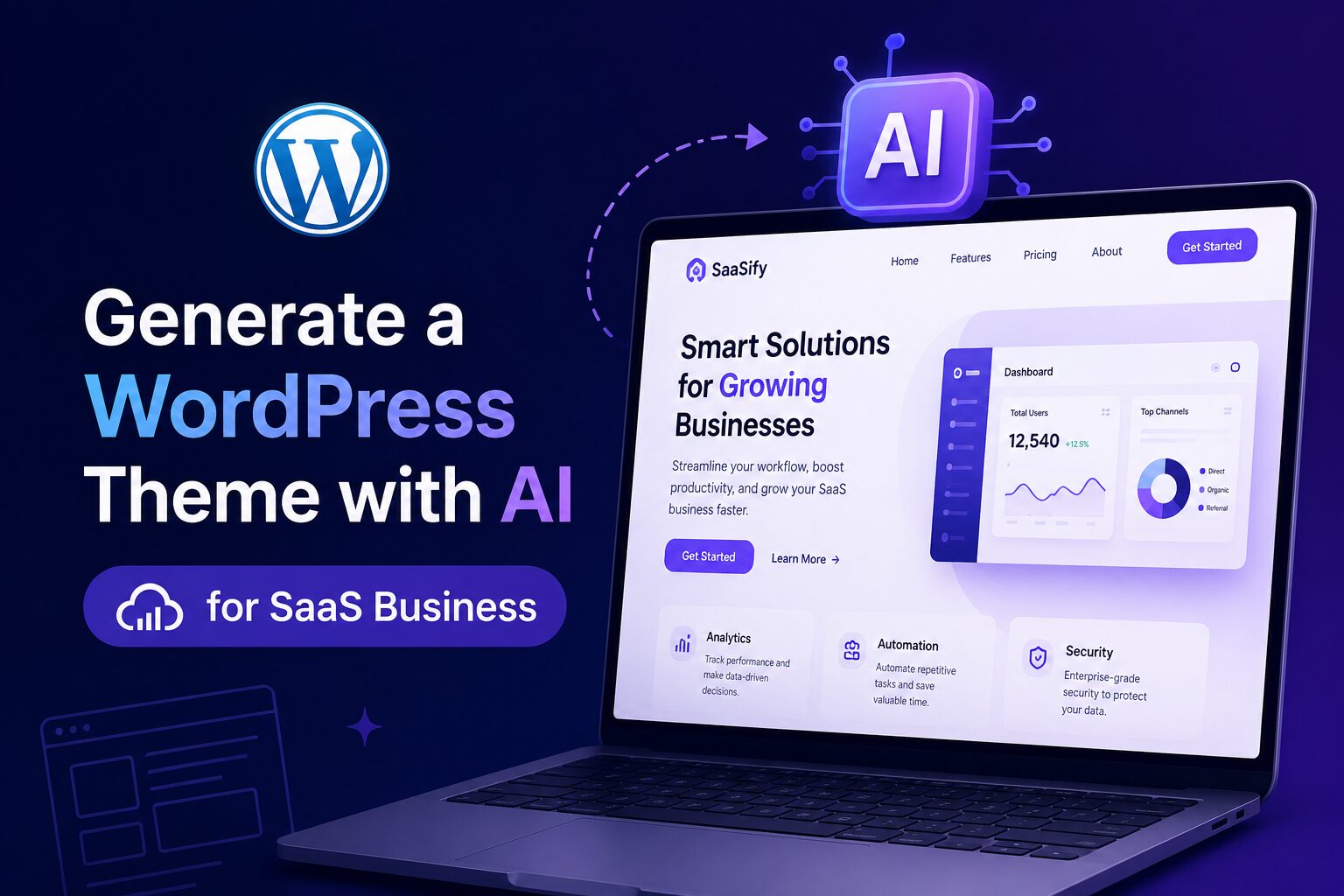 How to Generate a WordPress Theme with AI for a SaaS Business
