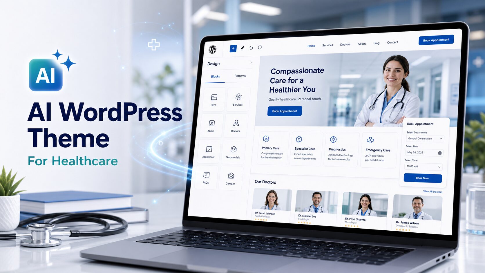 How to Generate a WordPress Theme with AI for Healthcare — Real Examples
