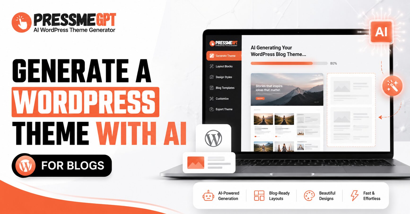 How to Generate a WordPress Theme with AI for Blogs